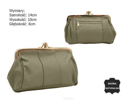 PORTMONETKA SKÓRZANA K09 BEIGE 3896 NN