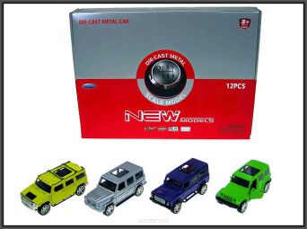 AUTO TERENOWE 12 CM Z NAPĘDEM I ZE ŚW. (12) 7892