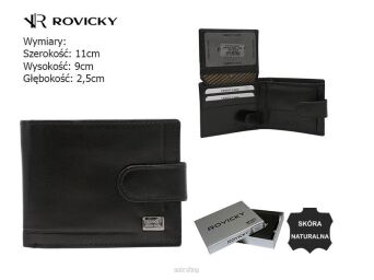 PORTFEL MĘSKI SKÓRA CPR-021L-NBAR BLACK 5458 NN