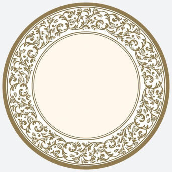 TALERZYKI PAPIEROWE ORNAMENT 18CM (8) 1250