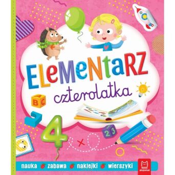 ELEMENTARZ 4-LATKA NAUKA ZABAWA NAKLEJKI 7026