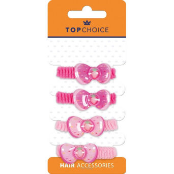 GUMKI FROTKI DO WŁOSÓW KOKARDKI 4 SZT 5716 NN