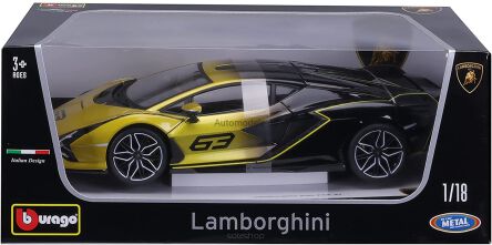 BBURAGO 1:18 LAMBORGHINI SIAN FKP 37 YELLOW FADE N