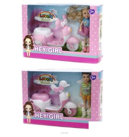 LALKA ZE SKUTEREM 24X17 CM 2546