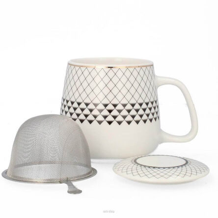 KUBEK Z METAL. ZAPARZACZEM WZORKI 500 ML 2473