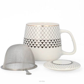 KUBEK Z METAL. ZAPARZACZEM WZORKI 500 ML 2473