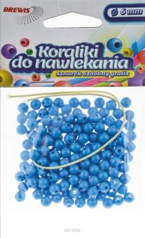 KORALIKI DO NAWLEKANIA 6mm NIBIESKIE 6794