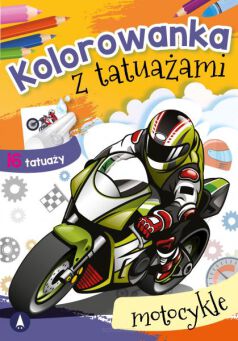 KOLOROWANKA Z TATUAŻAMI MOTOCYKLE 2778