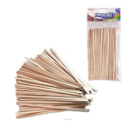 PATYCZKI DREWNIANE NATURALNE 17,8 CM 80 SZT 8330
