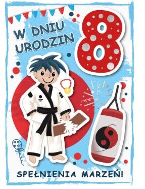 KARTKA URODZINY 8 CHŁOPIEC 2483 NN