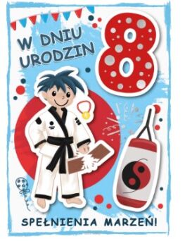 KARTKA URODZINY 8 CHŁOPIEC 2483 NN