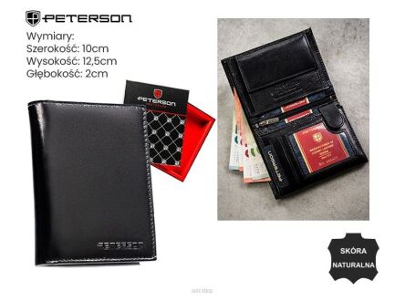 PORTFEL MĘSKI SKÓRA PTN N4L-NGV BLACK 9493 NN