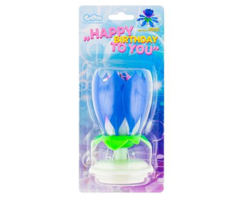 ŚWIECZKA GRAJĄCO - TAŃCZĄCA NIEBIESKA 6610 NN