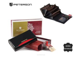 PORTFEL DAMSKI SKÓRA PTN BC-466 BL-RED 6443 NN