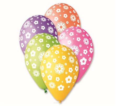 BALONY PREMIUM KWIATUSZKI 12 CM 5 SZT [10] 1823