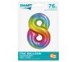 BALON FOLIOWY SMART CYFRA 8 TĘCZOWA 76 CM [5] 5342 - 2