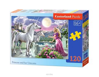 CASTOR PUZZLE 120 PRINCESS AND HER UNICORNS 3098