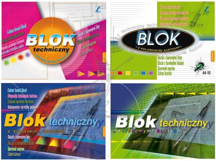 BLOK TECHNICZNY A4 KOLOR KR [10] 0036 NN