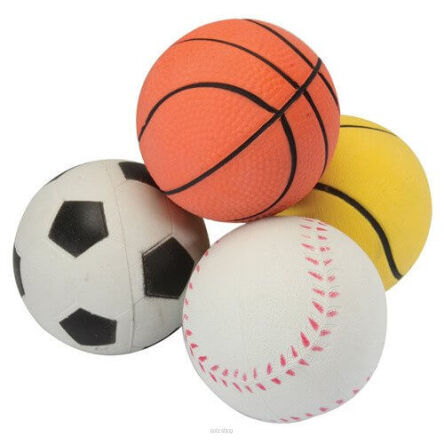 PIŁKA MIĘKKA SPORT MIX 6 CM (12) 4942