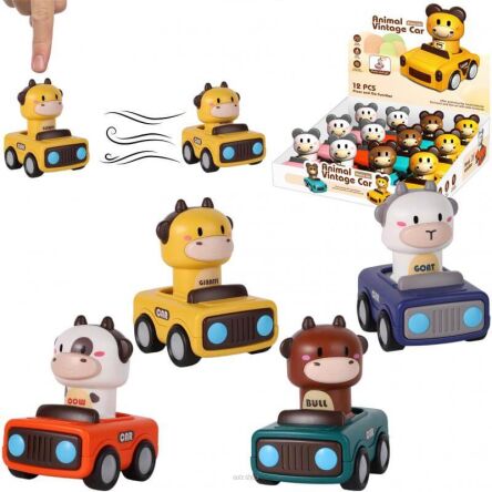 AUTO ZWIERZAK NACIŚNIJ I JEDŹ 10 CM (12) 6895