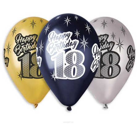 BALONY PREMIUM HAPPY BIRTHDAY 18 METAL (6) 6261