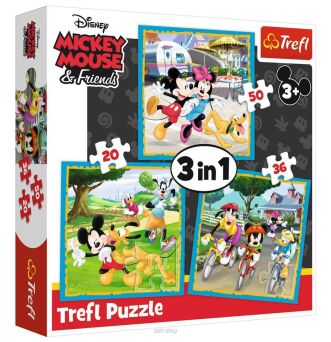 TREFL PUZZLE 3W1 MYSZKA MIKI Z PRZYJACIÓŁMI 8460 N