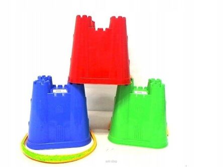 WIADERKO DO PIASKU ZAMEK KWADRAT 18x22 CM 0800