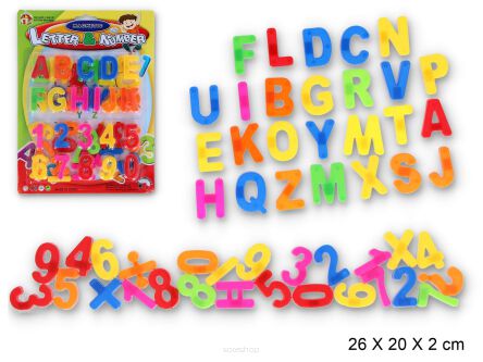 LITERKI CYFERKI MAGNETYCZNE 26X20 CM 9730