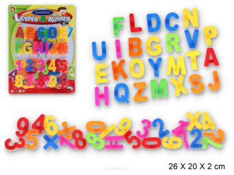 LITERKI CYFERKI MAGNETYCZNE 26X20 CM 9730