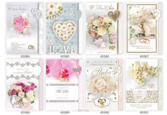KARTKA ŚLUB BUKIETY KWIATY B6X (25) 3812