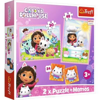 TREFL PUZZLE 2W1 + MEMOS GABI KOTEM 3826 NN