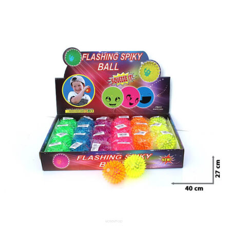 PIŁKA Z KOLCAMI NEON ZE ŚW. 6 CM (24) 1468
