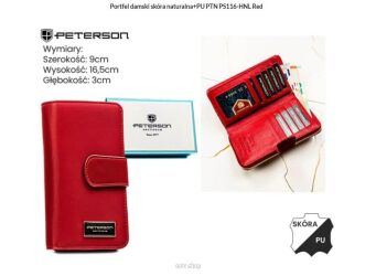 PORTFEL DAMSKI SKÓRA PTN PS116-HNL RED 2784 NN