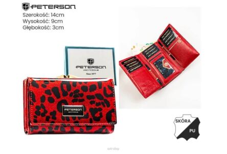 PORTFEL DAMSKI SKÓRA PTN PS108-PDS RED 2173 NN