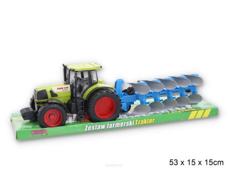 TRAKTOR Z MASZYNĄ ROLNICZĄ 15X53 CM 0375