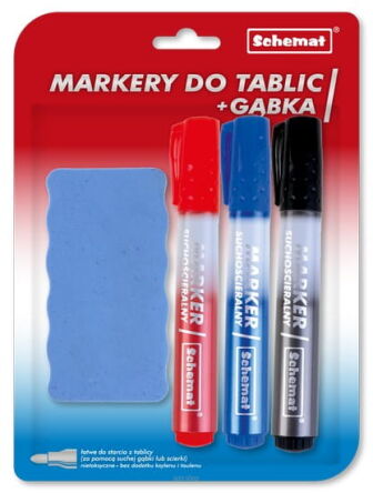 MARKERY DO TABLICY SUCHOŚCIERALNEJ + GĄBKA 0693