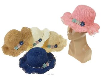 KAPELUSZ DZIECIĘCY 5 KOL. 3 KWIATY 0668