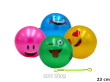 PIŁKA GUMOWA MINKA ZE SPRĘŻYNĄ 23 CM 5324 - 2