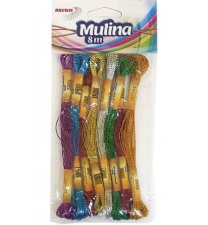 MULINA METALIZOWANA 6 KOLORÓW 8M 3274