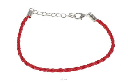 BRANSOLETKA SZNURKOWA CZERWONA 10x5 mm 8354