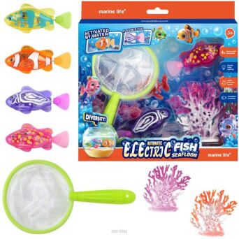 PŁYWAJĄCE RYBKI Z PODBIERAKIEM ŁOWIENIE 21X18 7731