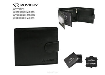 PORTFLE MĘSKI SKÓRA 0002L-RVD BLACK 0161 NN