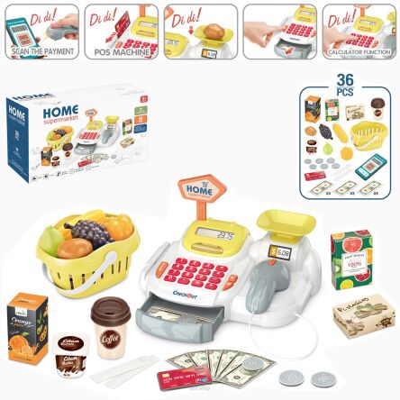 KASA FISKALNA + AKCESORIA PIENIĄD SKLEP 32X18 6145