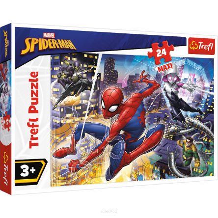 TREFL PUZZLE 24 MAXI NIEUSTRASZONY SPIDERM 2891 NN