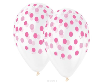 BALONY PREMIUM GROSZKI RÓŻOWE 5 SZT 8937 NN