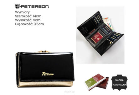 PORTFEL DAMSKI PTN LJ-42108 BLACK GOLD 0667 NN