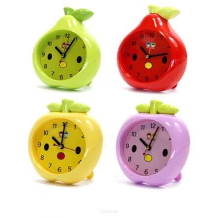 ZEGAR BUDZIK OWOCE 4 WZORY 16 CM 8639