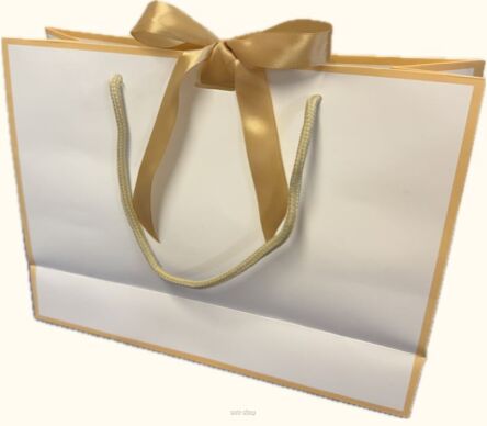 TOREBKA PREZENTOWA RAMKA ŻÓŁ/CZAR 28X23 (10) 4769