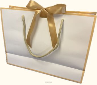 TOREBKA PREZENTOWA RAMKA ŻÓŁ/CZAR 28X23 (10) 4769