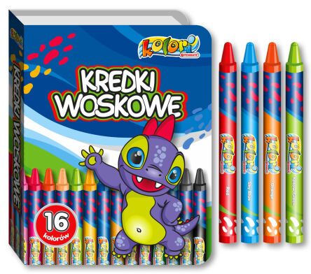 KREDKI WOSKOWE PREMIUM DINO 16 KOL 6325 NN